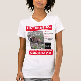 Katze oder Hundeshirt mit Foto und Inhalt verloren T-Shirt