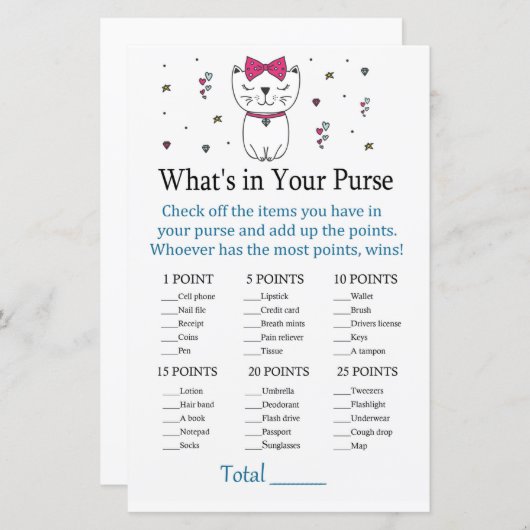 Katze oder Kitten Was ist in deinem Handtaschenspi (Vorne/Hinten)