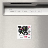 Katze oder Kuchen - Wackelige Weisheit #1 Magnet (In Situ (Geschirrspüler))