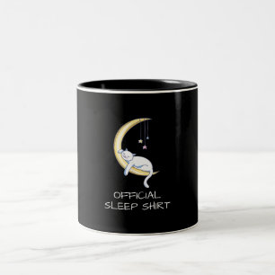 Katze offizielles Schlaf-Shirt   Geschenk für Katz Zweifarbige Tasse