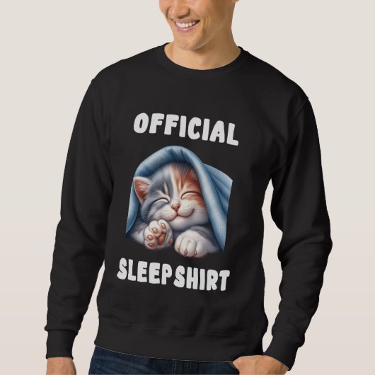 Katze - Offizielles Sleepshirt Pajamas Nachthemd Sweatshirt (Vorderseite)