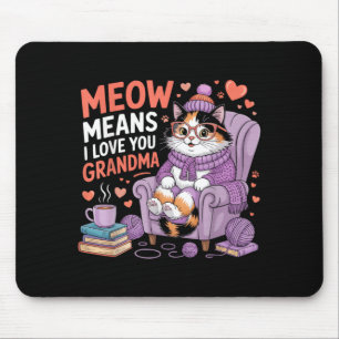 Katze Oma Großmutter Kätzchen Miauen Haustier Oma Mousepad