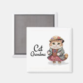Katze Oma Magnet - Niedliches Sommergeschenk (Vorderseite/Rückseite)