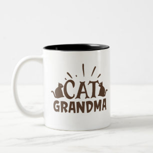 Katze Oma Zweifarbige Tasse