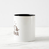 Katze Oma Zweifarbige Tasse (Mittel)