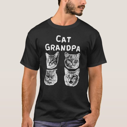 Katze Opa T-Shirt (Vorderseite)