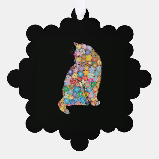 Katze Ornament Karte (Rückseite)