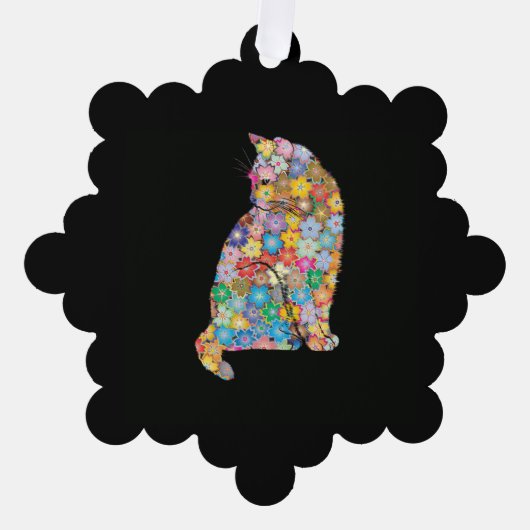 Katze Ornament Karte (Vorderseite)