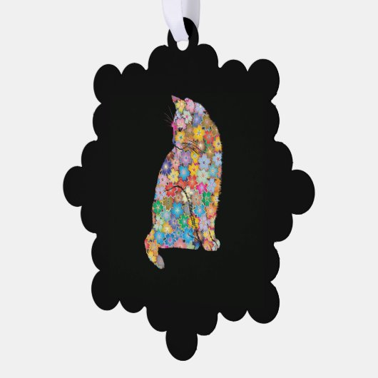 Katze Ornament Karte (Linke Ecke)