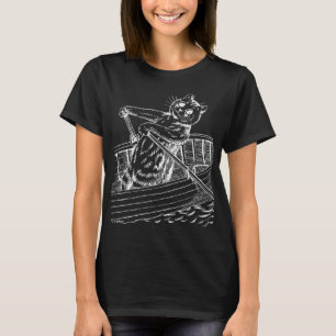 Katze paddeln, Louis Wain T-Shirt