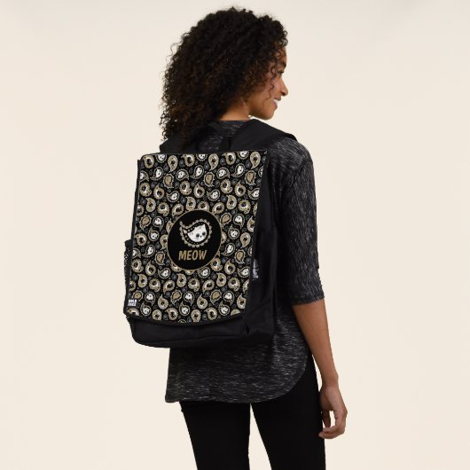 Katze Paisley Rucksack (Ausgewaschen)