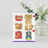 KATZE PAPIERPUPPE VINTAGE POSTKARTE (Stehend Vorderseite)