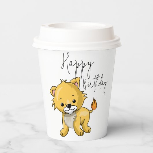 Katze Pappbecher (Rückseite)