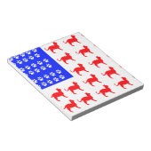 Katze + Paw-Flag Notizblock (angewinkelt)