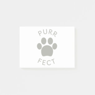 Katze Perfekt Grau Schnurren Pfotenabdruck Post-it Klebezettel