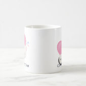 Katze Person Text Niedlich White Kitty Cat Schlafe Kaffeetasse (Mittel)