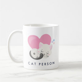 Katze Person Text Niedlich White Kitty Cat Schlafe Kaffeetasse