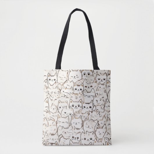 Katze Person Tote Bag Tasche (Vorderseite)