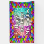 Katze Personalisierter Charakter Geburtstagsbanner Banner (Vertikal)