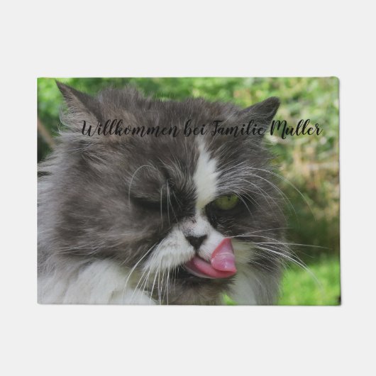 Katze, Personalize, Template, animal, pet, live, f Fußmatte (Vorderseite)