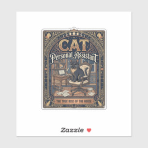 Katze Persönlicher Assistent Katze Lustig Besitzer Aufkleber