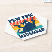 Katze Pew Pew Madafakas Verrückte Katze Gewehr Untersetzer (angewinkelt)