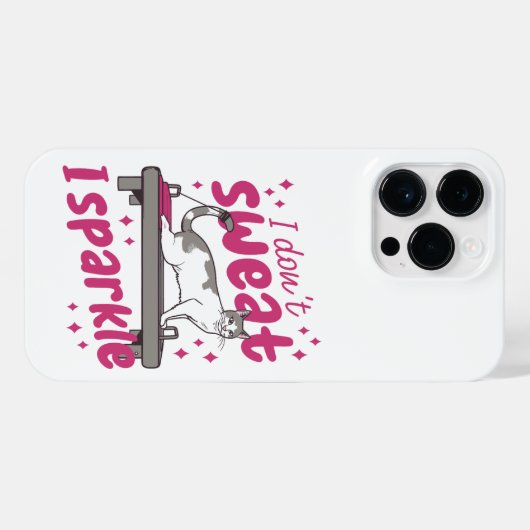 KATZE PILATEN MACHE ICH NICHT SCHWETTEN ICH SPARKL iPhone HÜLLE (Rückseite (Horizontal))