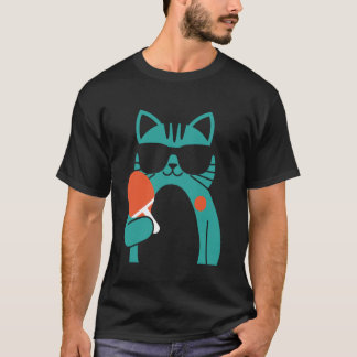 Katze Ping Pong Spieler - Paddle Spiel Sportturnie T-Shirt