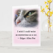 Katze Poes Karte (Gelbe Blume)