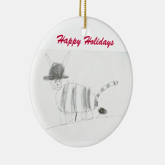 Katze Poo Verzierung Keramikornament (Rechts)