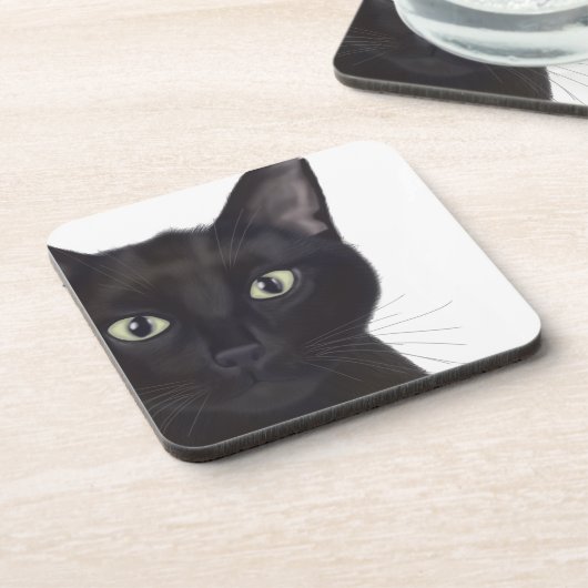 Katze, Portrait von Gus Getränkeuntersetzer (Linke Seite)