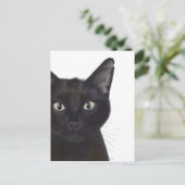 Katze, Portrait von Gus Postkarte (Stehend Vorderseite)