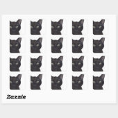 Katze, Portrait von Gus Quadratischer Aufkleber (Blatt)