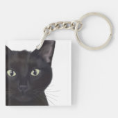 Katze, Portrait von Gus Schlüsselanhänger (Rückseite)