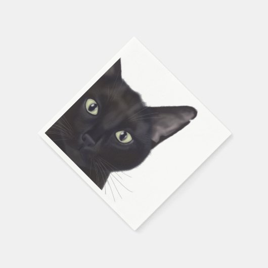 Katze, Portrait von Gus Serviette (Ecke)