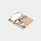 Katze Post-it Klebezettel (angewinkelt)