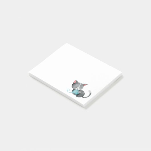 Katze Post-it Klebezettel (angewinkelt)