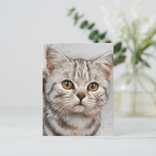Katze Postkarte (Stehend Vorderseite)