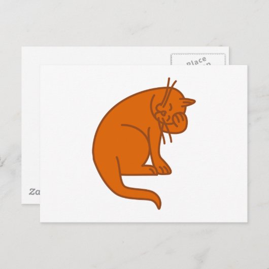Katze Postkarte (Vorne/Hinten)
