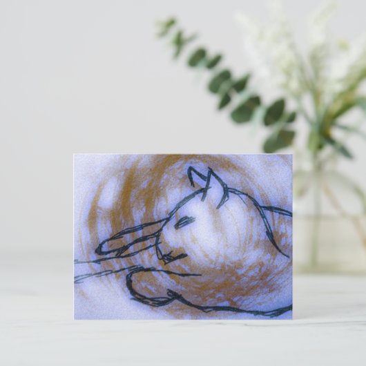 Katze Postkarte (Stehend Vorderseite)