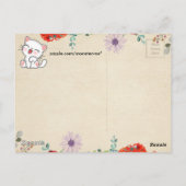 Katze Postkarte (Rückseite)