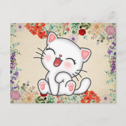 Katze Postkarte (Vorderseite)