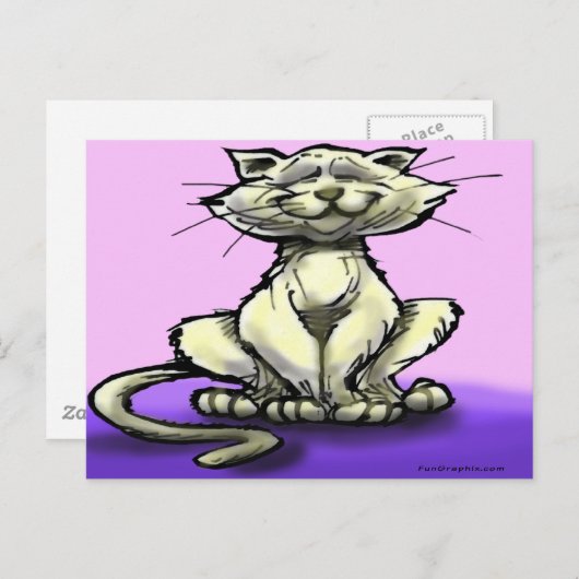 Katze Postkarte (Vorne/Hinten)
