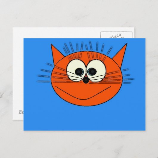 Katze Postkarte (Vorne/Hinten)