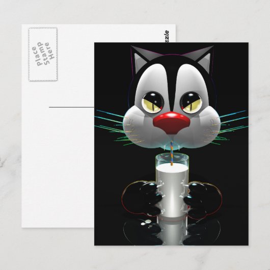 Katze Postkarte (Vorne/Hinten)