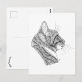 Katze Postkarte (Vorne/Hinten)
