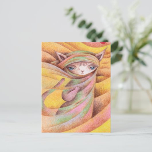 Katze Postkarte (Stehend Vorderseite)