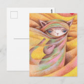 Katze Postkarte (Vorne/Hinten)