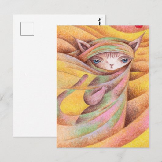 Katze Postkarte (Vorne/Hinten)
