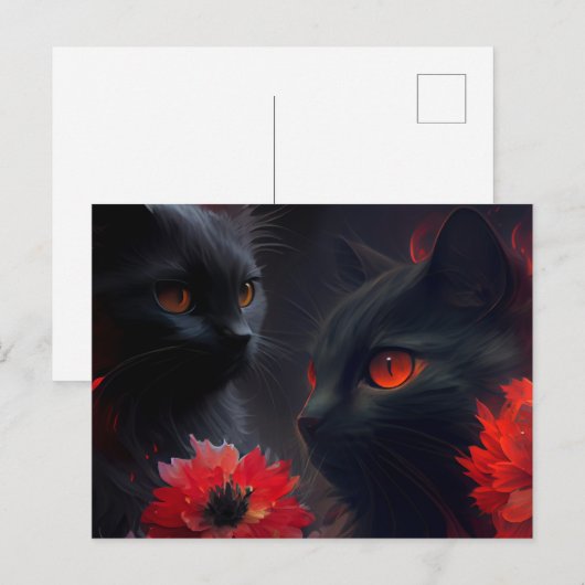 Katze Postkarte (Vorne/Hinten)